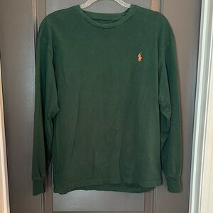 Ralph Lauren Forest Green Crewneck with Orange Logo
